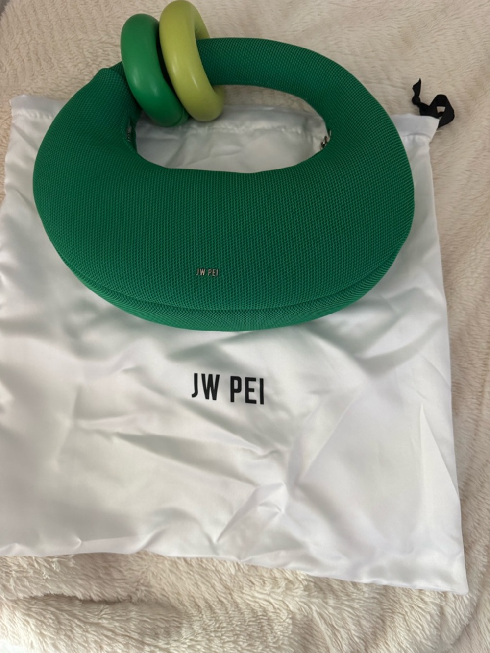 JW PEI green Abacus bag